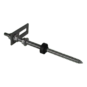 Dubbelgängad skruv M10×200 med adapter 80×30 mm för PV-montage