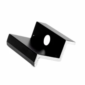 Sidoklämma H30 svart anodiserad – ändklämma PV L50