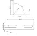 Justeringsvinkel 65x65 mm rostfritt stål PV-08-28 (3)