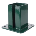 Stalfundament för staket- och grindstolpe 100×100 mm, grön RAL 6005 000-791 (2)