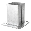 Stalfot till staket- och grindstolpe 100×100 mm, varmförzinkad 000-789 (1)