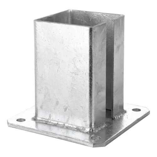 Stalfot till staket- och grindstolpe 100×100 mm, varmförzinkad 000-789 (1)