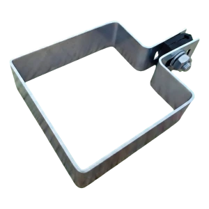 Ändklammer för staket 80×80 mm förzinkad – set med distanser