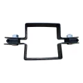 Mellanklammer för panelstaket 80×80 mm, svart RAL 9005 – komplett kit 001-616 (3)