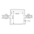 Mellanklammer för panelstaket 80×80 mm, svart RAL 9005 – komplett kit 001-616 (4)