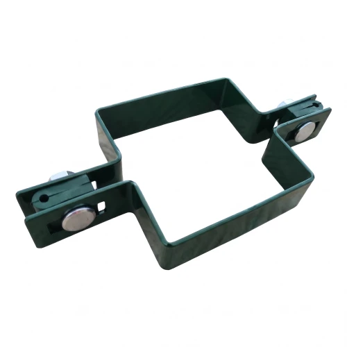 Panelklammer för staket, mellanposition, fyrkantig 80×80 mm, grön RAL 6005 001-614 (1)