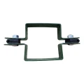 Panelklammer för staket, mellanposition, fyrkantig 80×80 mm, grön RAL 6005 001-614 (2)