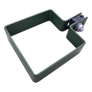 Ändklammer för staket 80×80 mm grön RAL 6005 – monteringssats