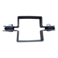 Mellanklammer för panelstaket 80×80 mm, grafit RAL 7016 – komplett set 001-611 (3)