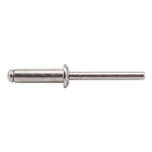 Blindnit i rostfritt stål A2/A2 ISO 15983 3,0×10 mm – platt huvud, öppen – kartong med 500 st.