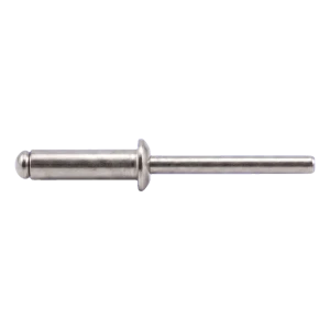 Blindnit i rostfritt stål A2/A2 ISO 15983 5,0×10 mm – platt huvud, öppen – kartong med 500 st.