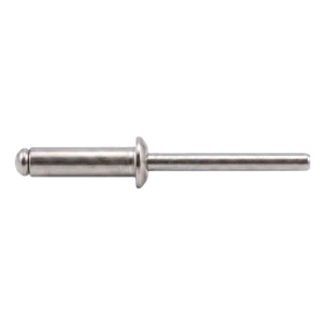 Blindnit i rostfritt stål A2/A2 ISO 15983 3,2×10 mm – platt huvud, öppen – kartong med 500 st.
