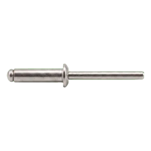 Blindnit i rostfritt stål A2/A2 ISO 15983 5,0×12 mm – platt huvud, öppen – kartong med 500 st.