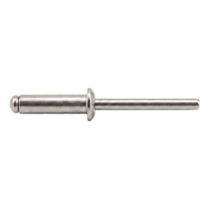 Blindnit i rostfritt stål A2/A2 ISO 15983 3,0×8 mm – platt huvud, öppen – kartong med 500 st.