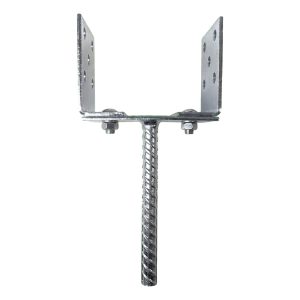 Justerbart stolpfäste med stång 0–165 mm – stång 190 mm, galvaniserat