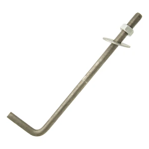 Böjd skruvförbindare typ L (ankarbult för murlattor) M12 × 350 mm, svart