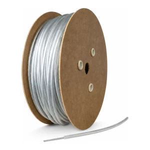 Galvaniserad stålwire med PVC-beläggning Ø5,0 mm – wire Ø2,5 mm 1×19, transparent beläggning – försäljning per meter