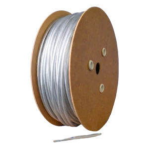 Galvaniserad stålwire med PVC-beläggning Ø4 mm, färglös, kärna Ø2,0 mm (1x19) — per meter