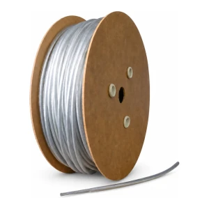 Galvaniserad stålwire med PVC-beläggning Ø6 mm, transparent, kärna Ø3,0 mm (1x19) — per meter