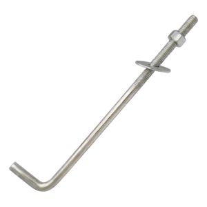 Vinkelbult L-typ M14×400 mm – förankringsbult för syllar, galvaniserad