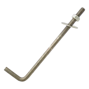 Ankarbult böjd typ L (murlattsankare) M12 × 400 mm, svart