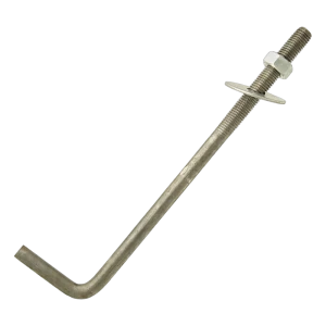 Böjd skruvförankring typ L (ankarbult för hammarband) M14 × 300 mm, svart