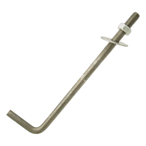 Vinklad ankarbult typ L (förankring för hammarband) M14 × 350 mm, svart