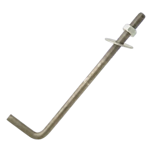 Böjd ankarbult typ L M14×400 mm – murlattsankare, svart