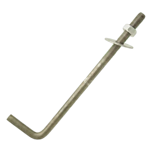 Böjd skruvförankring typ L (ankarbult för murlåt) M16 × 500 mm, svart