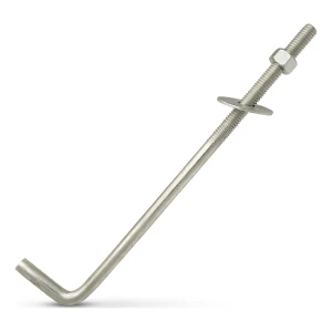 Grundbult L-form (vinklad gängbult) M12×450 mm – galvaniserad