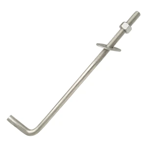 Grundbult L-form (vinklad gängad bult) M14×300 mm – galvaniserad