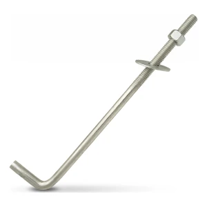 Grundbult L-form (böjd skruvförbindare) M14×350 mm – förzinkad