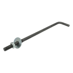 Grundbult L-form (böjd skruvförbindare) M16 × 400 mm, svart