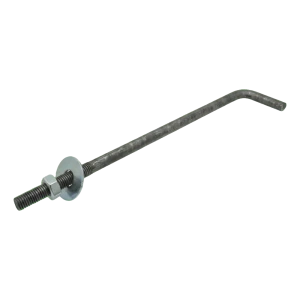 Grundbult L-form (böjd skruvförbindare) M12 × 450 mm, svart