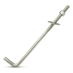 Grundbult L-form (böjd skruvförbindare) M16×400 mm – förzinkad