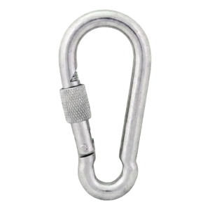Karbinhake med skruvlåsning galvaniserad 7×70 mm – låsmutter, DIN 5299 D