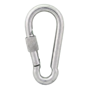 Karbinhake med skruvlåsning galvaniserad 11×120 mm – låsmutter, DIN 5299 D