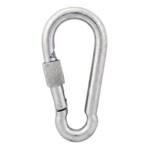 Karbinhake med skruvlåsning galvaniserad 12×140 mm – låsmutter, DIN 5299 D