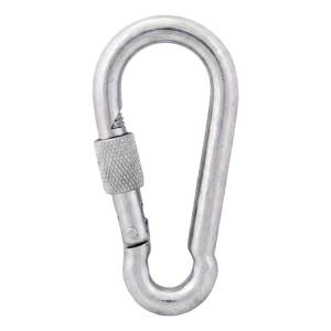 Karbinhake med skruvlåsning, galvaniserad 13×160 mm – låsmutter, DIN 5299 D