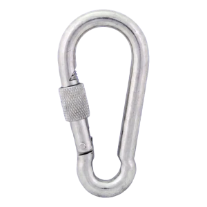 Karbinhake med skruvlåsning förzinkad 14×180 mm – låsmutter, DIN 5299 D