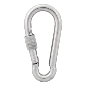 Karbinhake med skruvlåsning förzinkad 15×200 mm – låsmutter, DIN 5299 D
