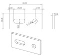 Aluminiumadapter 40x80x5 PV-07-05 (1)