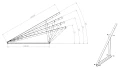 Monteringstriangel, Justerbar - 15-30 Vertikal - 1500x580x1050 PV-09-07 (2)