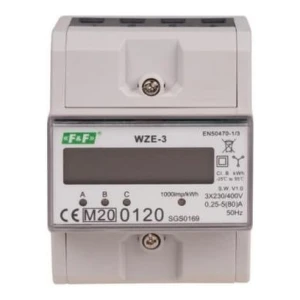 Elektricitetsmätare 3-fas 80A MID WZE-3 F&F FILIPOWSKI