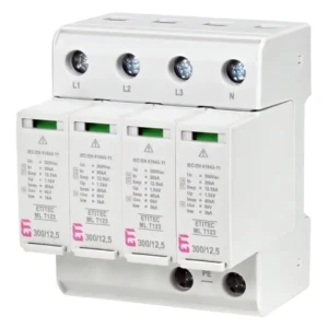 Överspänningsavledare Typ 1+2+3 (B+C+D) 4P 20kA 1,5kV ETITEC ML T123 300/125 4+0 002440667 ETI
