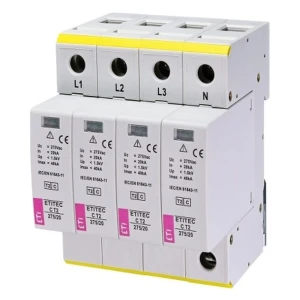 Överspänningsavledare Typ 2 (C) 4P 20kA 1,5kV ETITEC C T2 275/20 4+0 002440395 ETI
