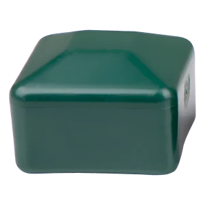 Stolplock för stängselstolpe 100×100 mm, grön