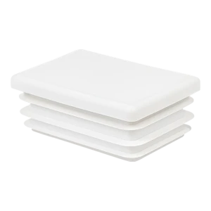 Rörpropp rektangulär 20×40 mm, vit