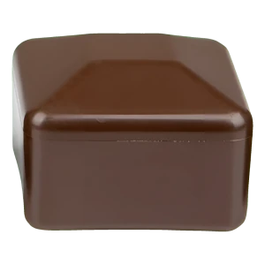 Stolplock för stängselstolpe 15×15 mm, brun