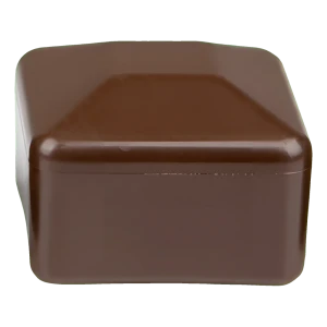 Stolplock för stängselstolpe 18×18 mm, brun